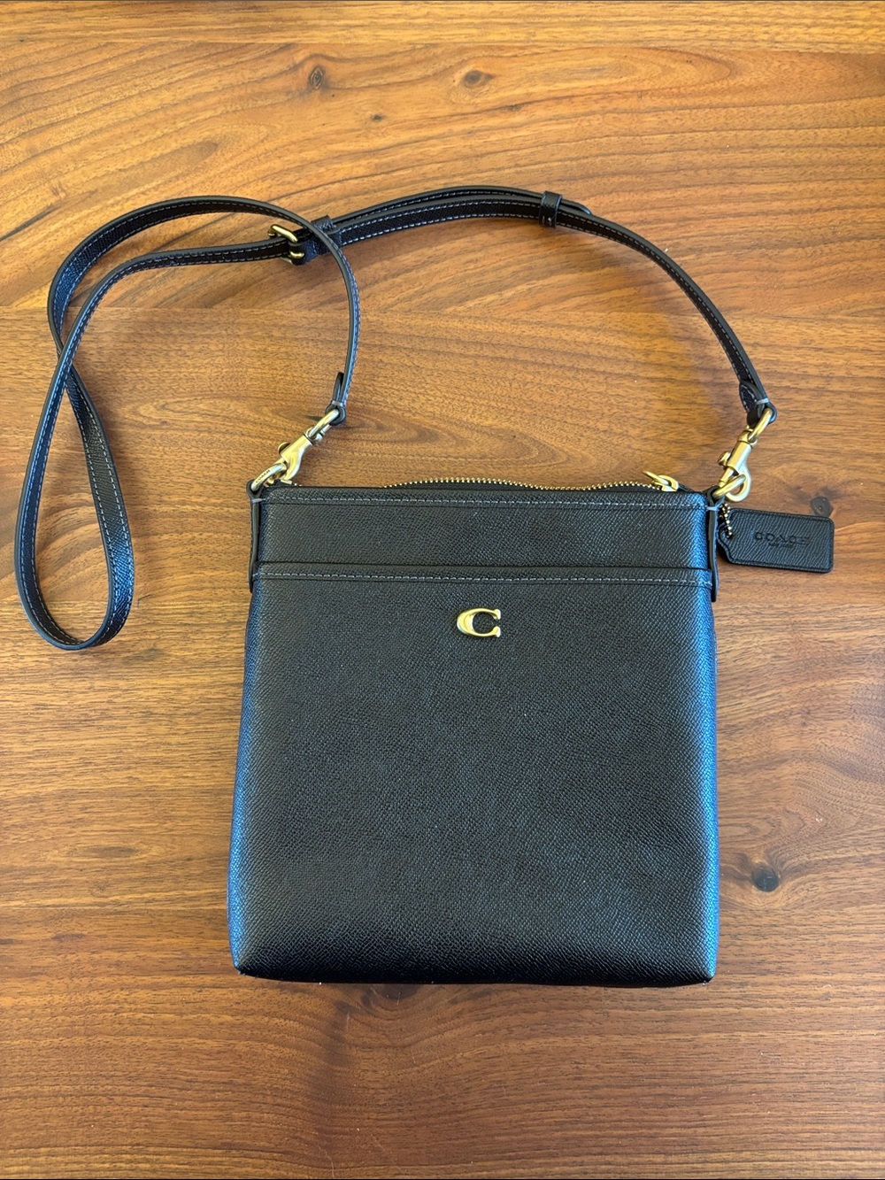 Coach Black Crossbody Bag with Gold Hardware